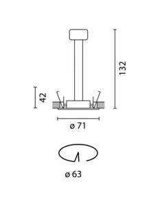 Iguzzini 3 8090 004 0 8090 minilaser encastré rond fixe 35 W 12 V QR CBC 2